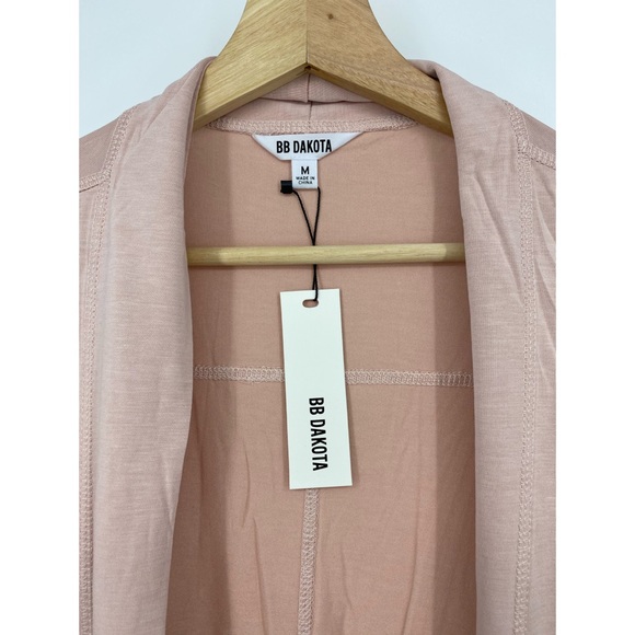 BB Dakota Pink Blazer Cardigan Sift Stretch Fabric Medium - Picture 2 of 5